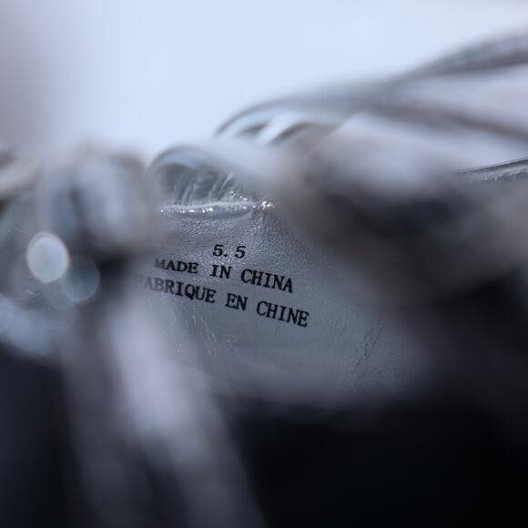 JEFFREY CAMPBELL Lash Sling Back Heel Metallic Silver Buckle Strap Women's 5.5 - Picture 7 of 10